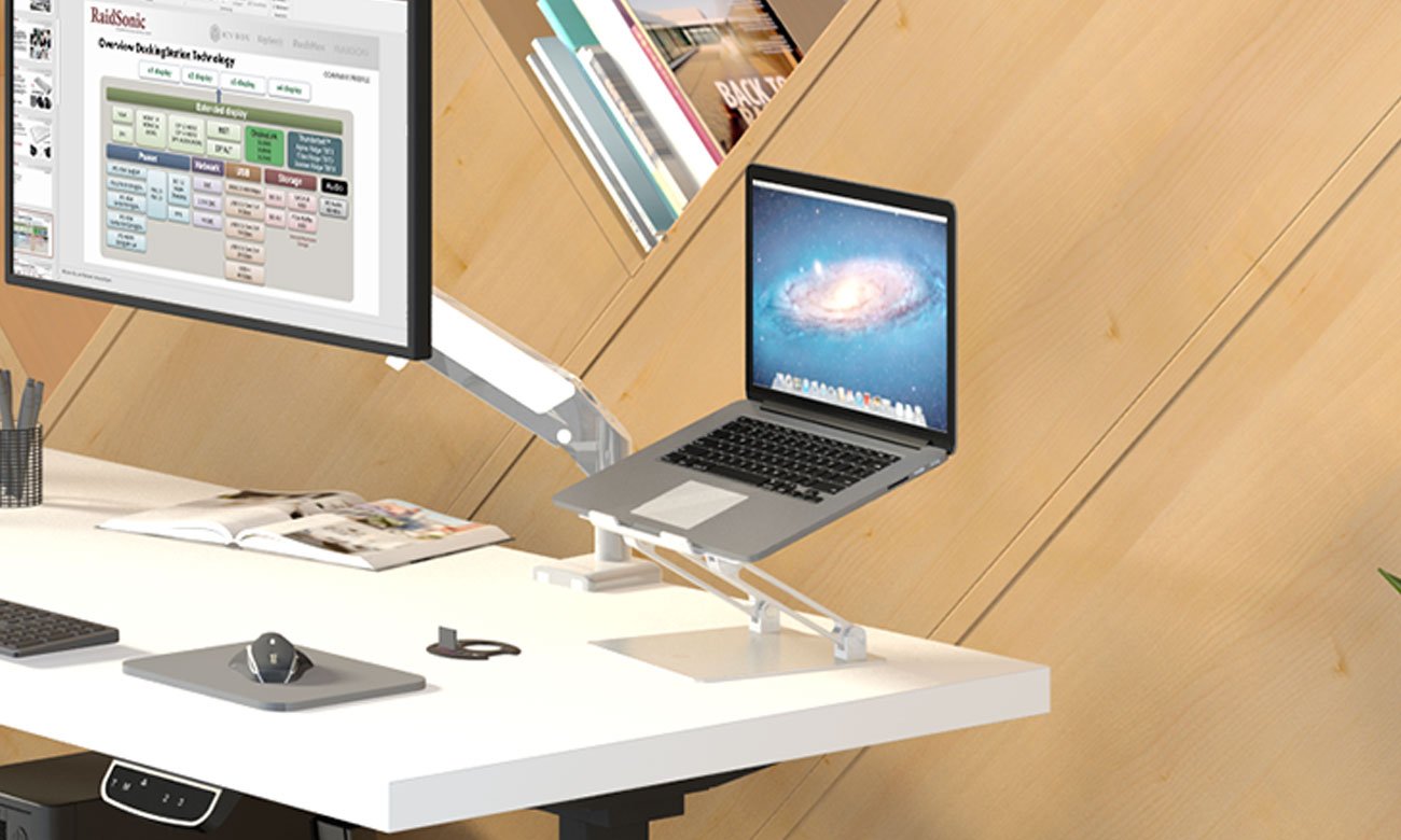 Aluminiowa podstawka ICY BOX pod laptop z laptopem