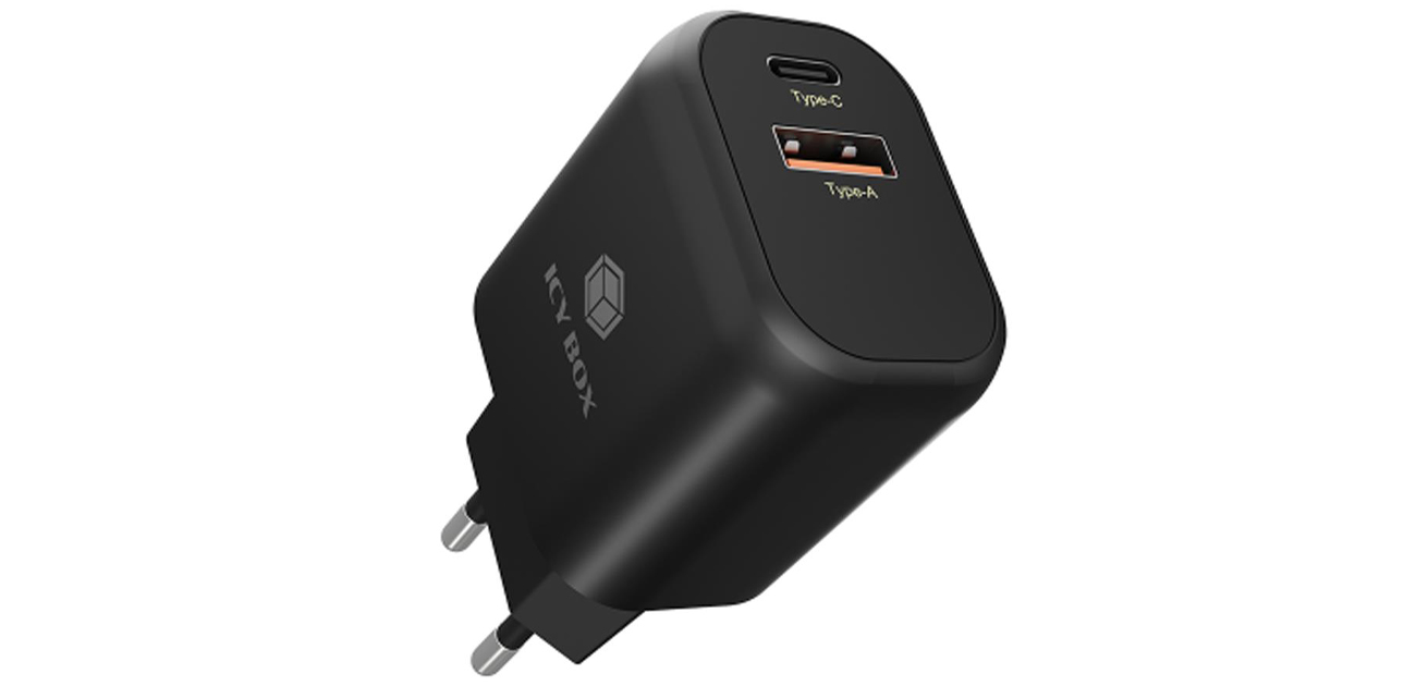 Ładowarka sieciowa ICY BOX 20W USB-C USB-A