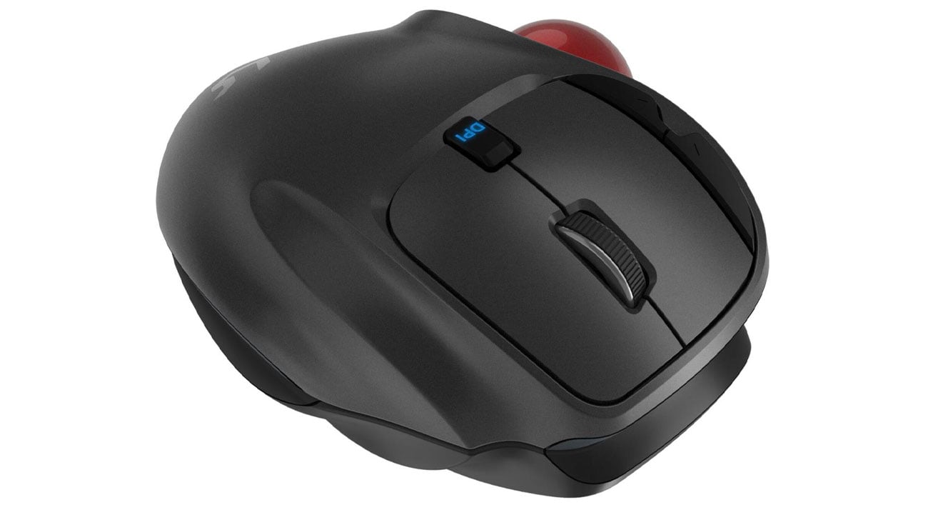 Icy Box KSM-6101RF Trackball widok z góry pod kątem