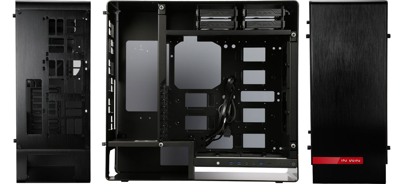 IN WIN 909 Panel przedni, tylny, wnętrze