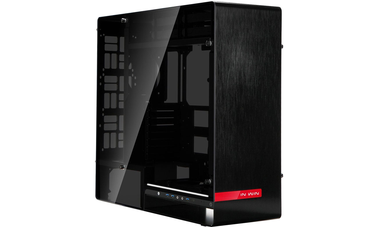 IN WIN 909 Przeszklone panele, porty USB 3.1, pasek LED