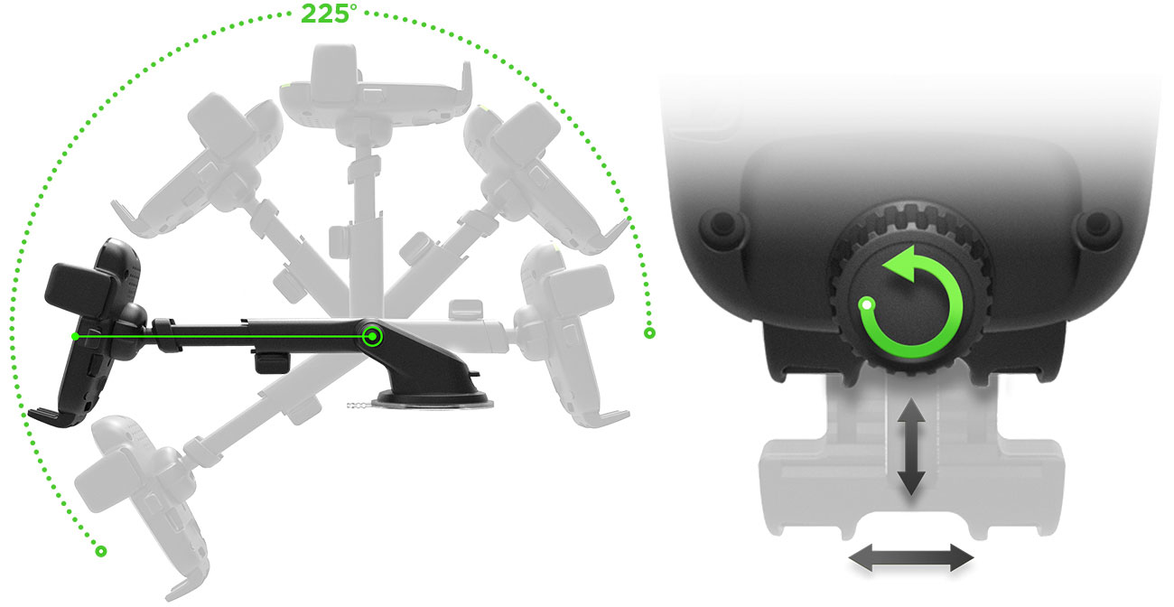 iOttie Easy One Touch 4 Qi Halterungseinstellung