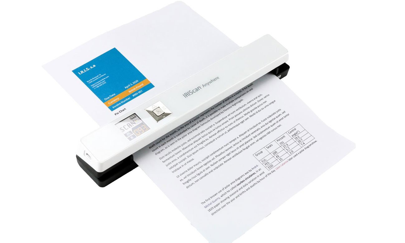 IRISCan Anywhere 5 skanowanie dokumentu