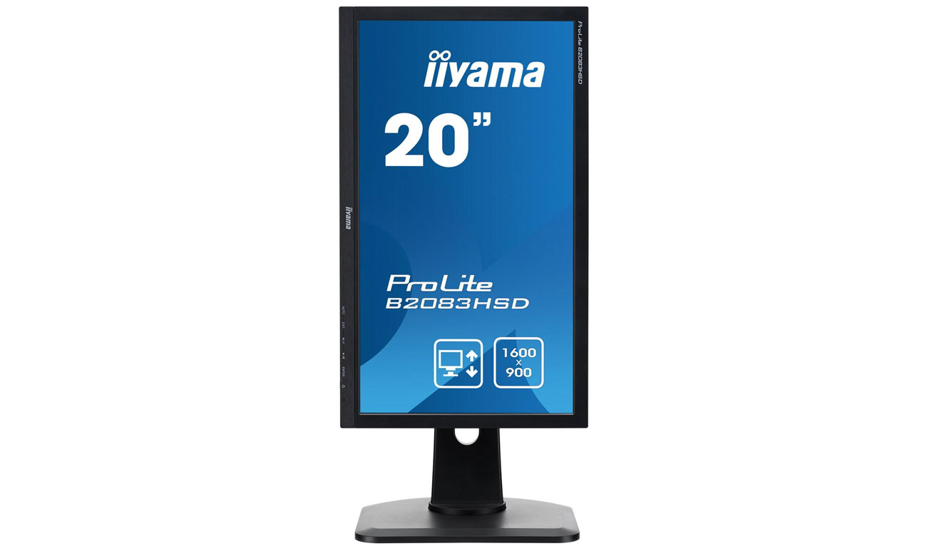 iiyama B2083HSD czarny ustawienia ekranu has pivot