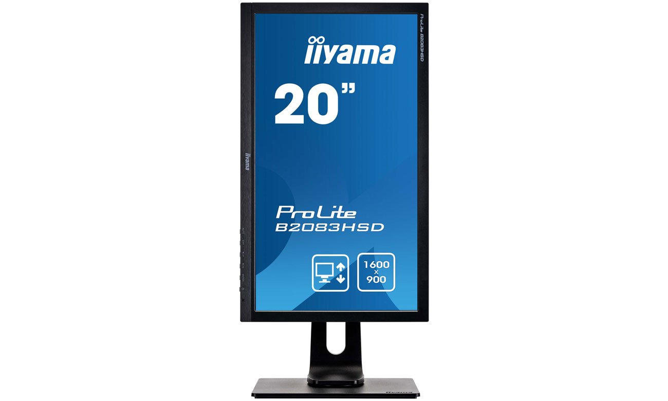 iiyama B2083HSD czarny ustawienia ekranu has pivot