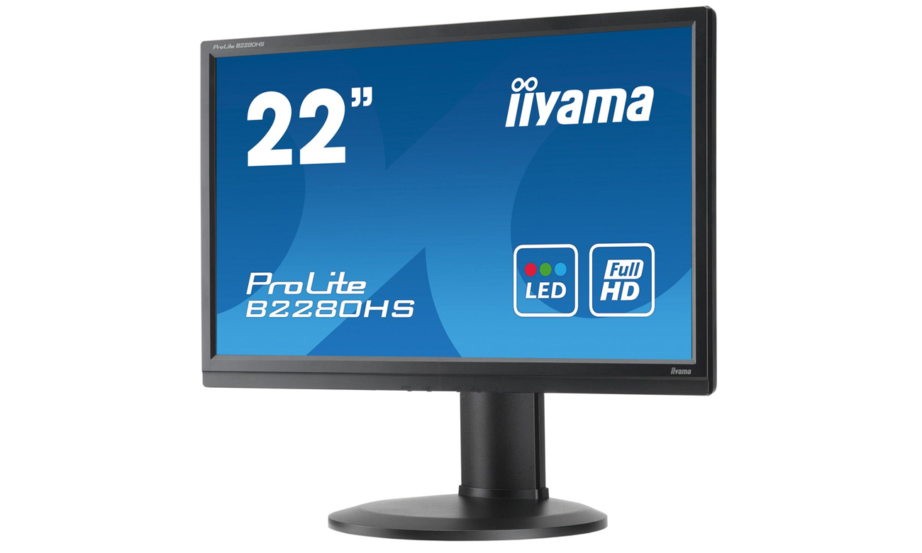 widok z ukosa iiyama B2280HS