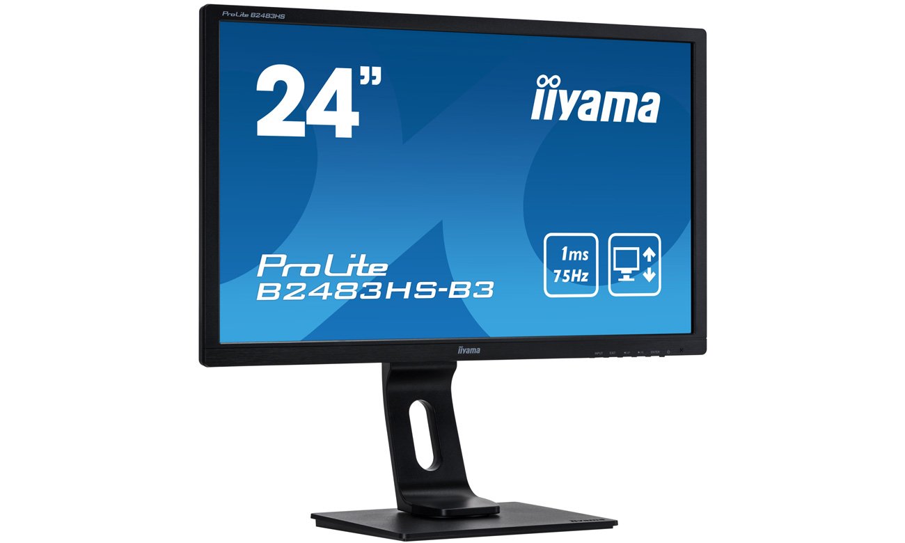 IIYAMA B2483HS-B3 Komfort użytkowania i doskonała jakość obrazu