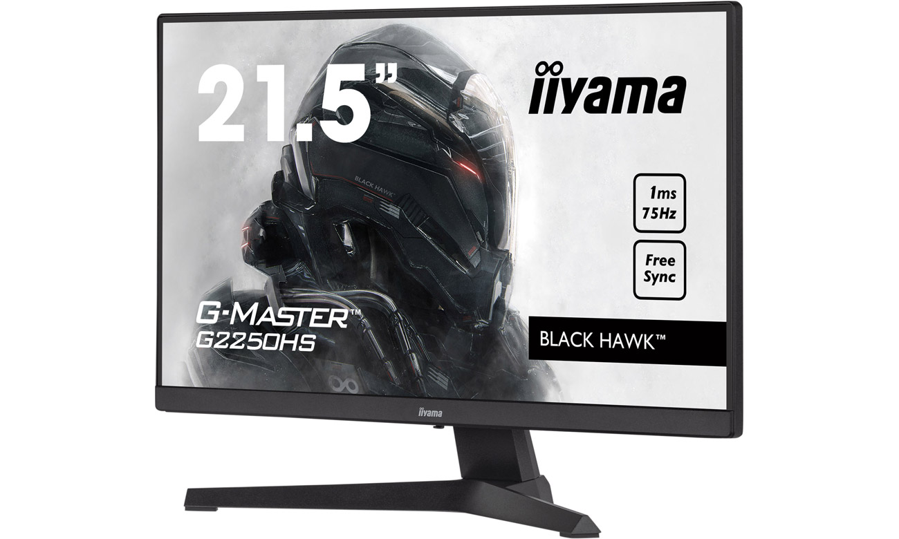 iiyama G-Master G2250HS-B1 widok z przodu pod kątem