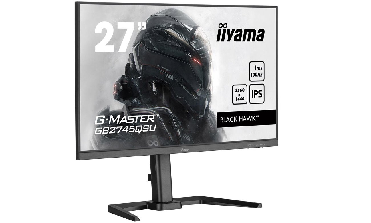 iiyama G-Master GB2745QSU-B1 Monitor - Vorderansicht unter einem Winkel