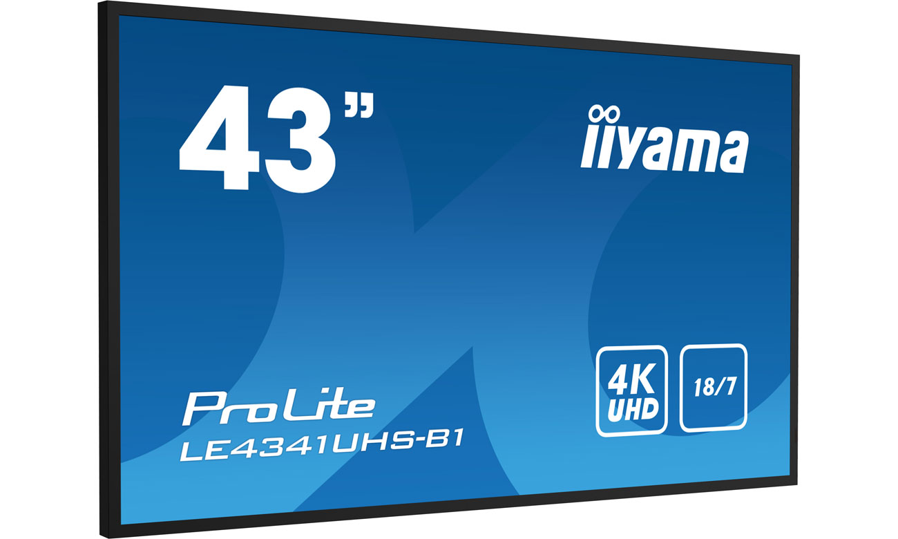iiyama LE4341UHS-B1 widok z przodu pod kątem