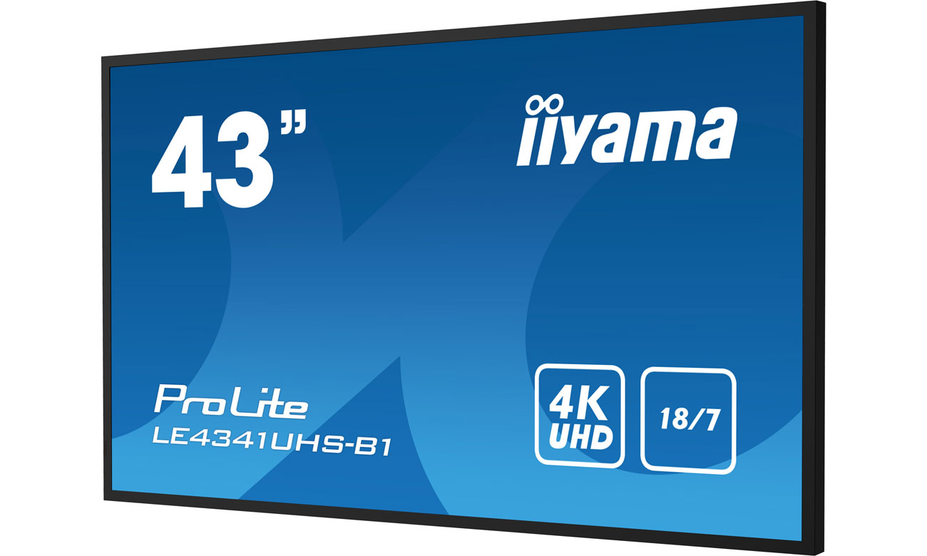 iiyama LE4341UHS-B1 widok z przodu pod kątem