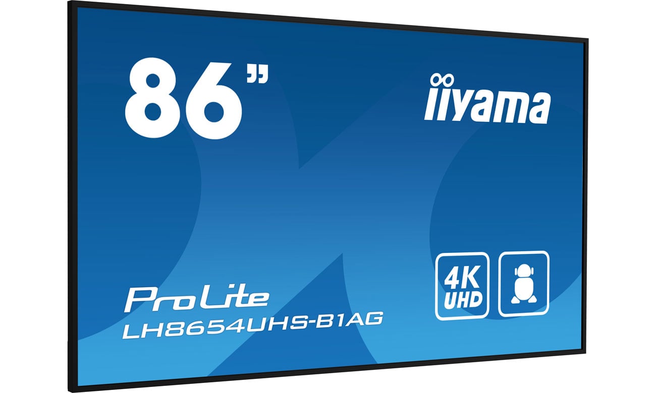 iiyama LH8654UHS-B1AG widok z przodu pod kątem