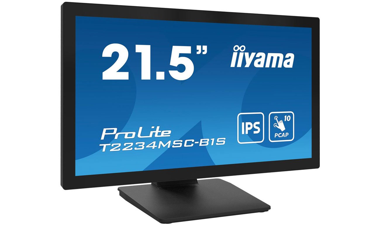 iiyama T2234MSC-B1S widok z przodu pod kątem