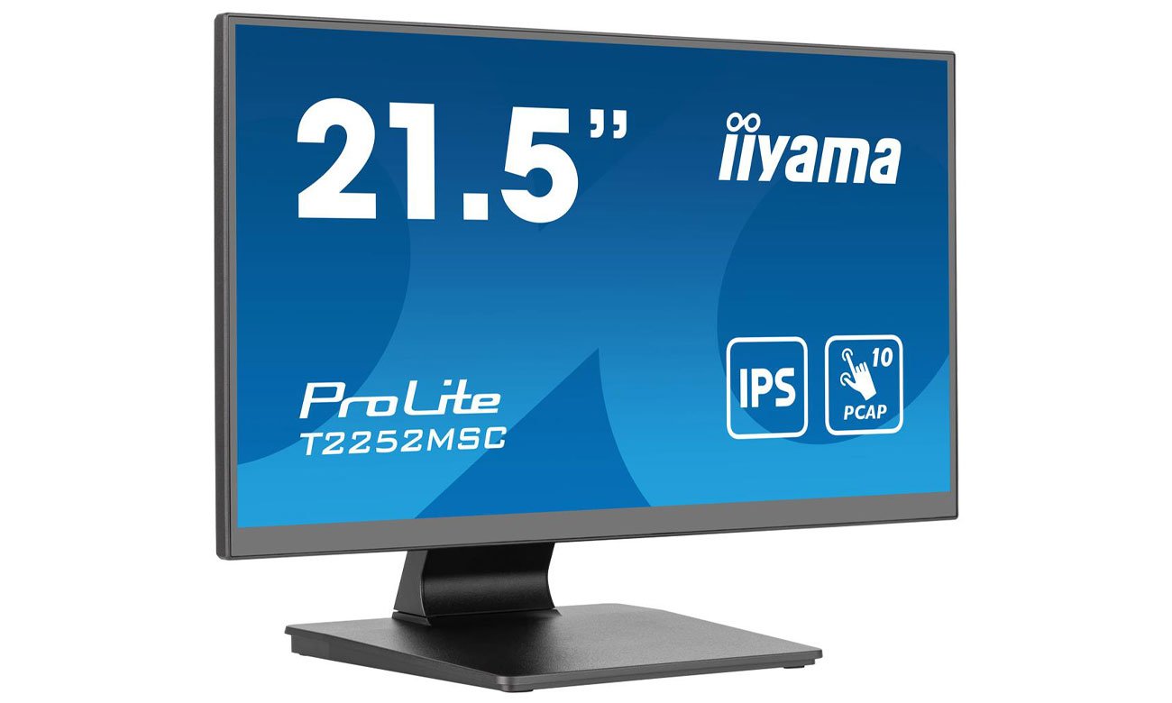 iiyama T2252MSC-B2 widok z przodu pod kątem