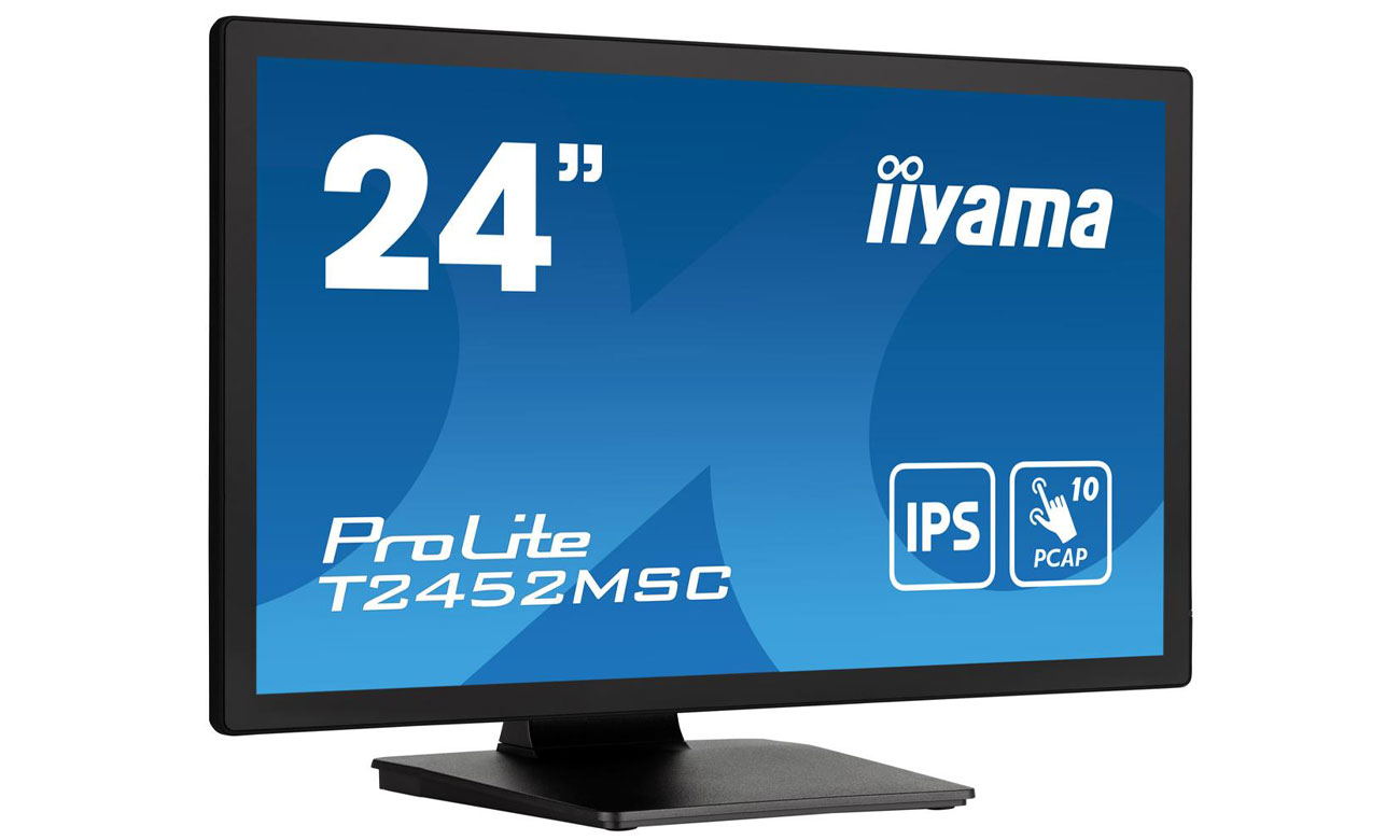 iiyama T2452MSC-B1 widok z przodu pod kątem
