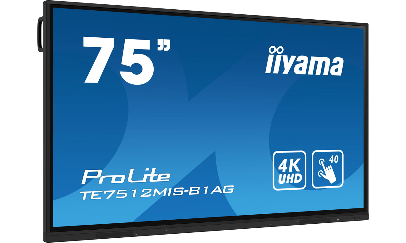iiyama TE7512MIS-B1AG X widok z przodu pod kątem