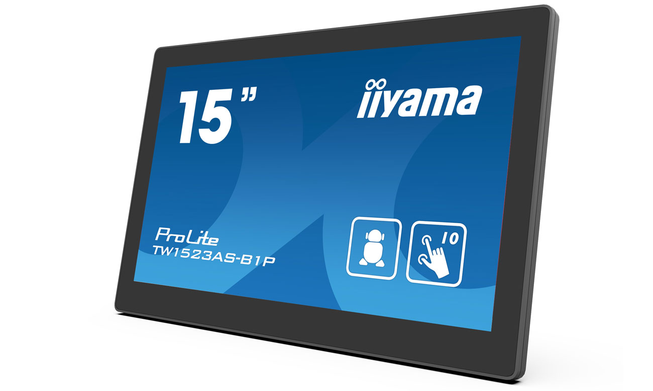 iiyama TW1523AS-B1P widok z przodu pod kątem