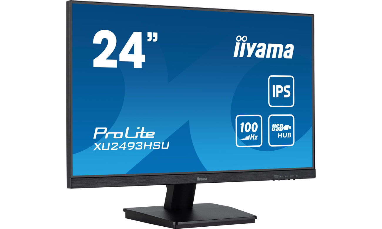 iiyama XU2493HSU-B6 widok z przodu pod kątem