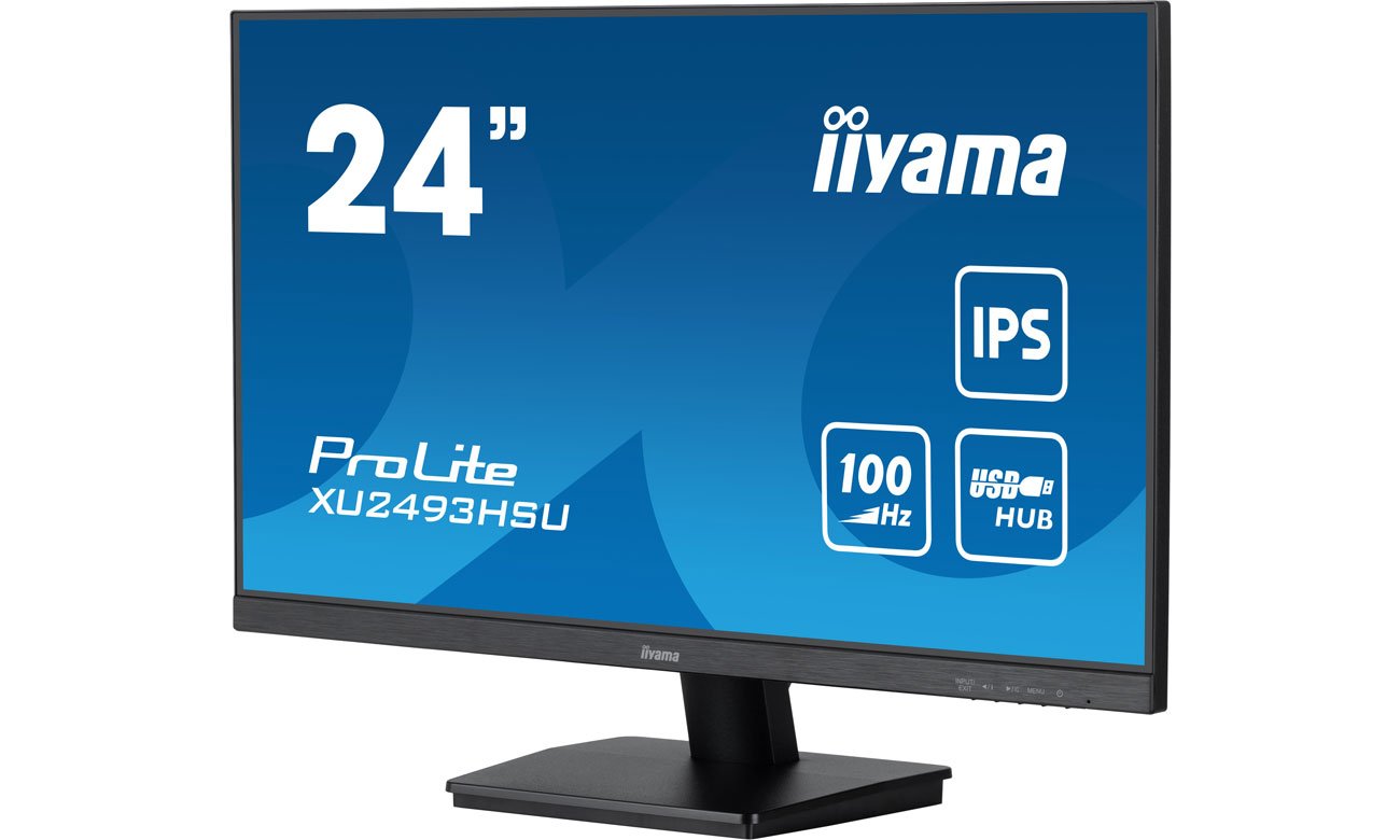 iiyama XU2493HSU-B6 widok z przodu pod kątem