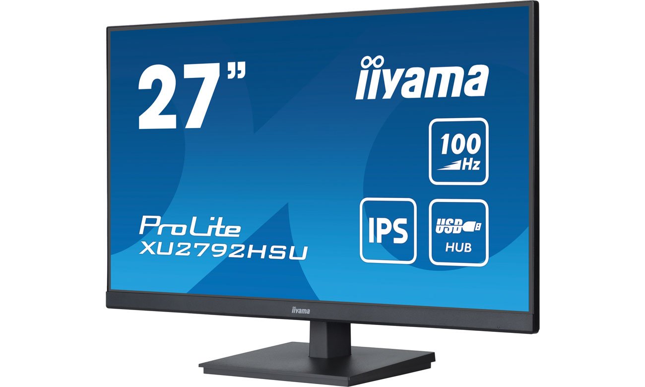 iiyama XU2792HSU-B6 widok z przodu pod kątem