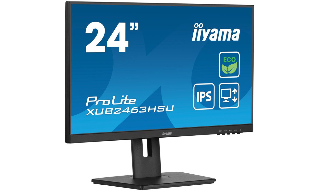 Iiyama ProLite XUB2463HSU-B1 Monitor - Vorderansicht unter einem Winkel