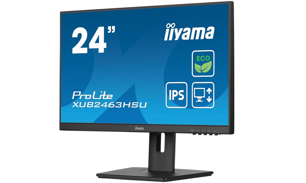 Iiyama ProLite XUB2463HSU-B1 Monitor - Vorderansicht unter einem Winkel