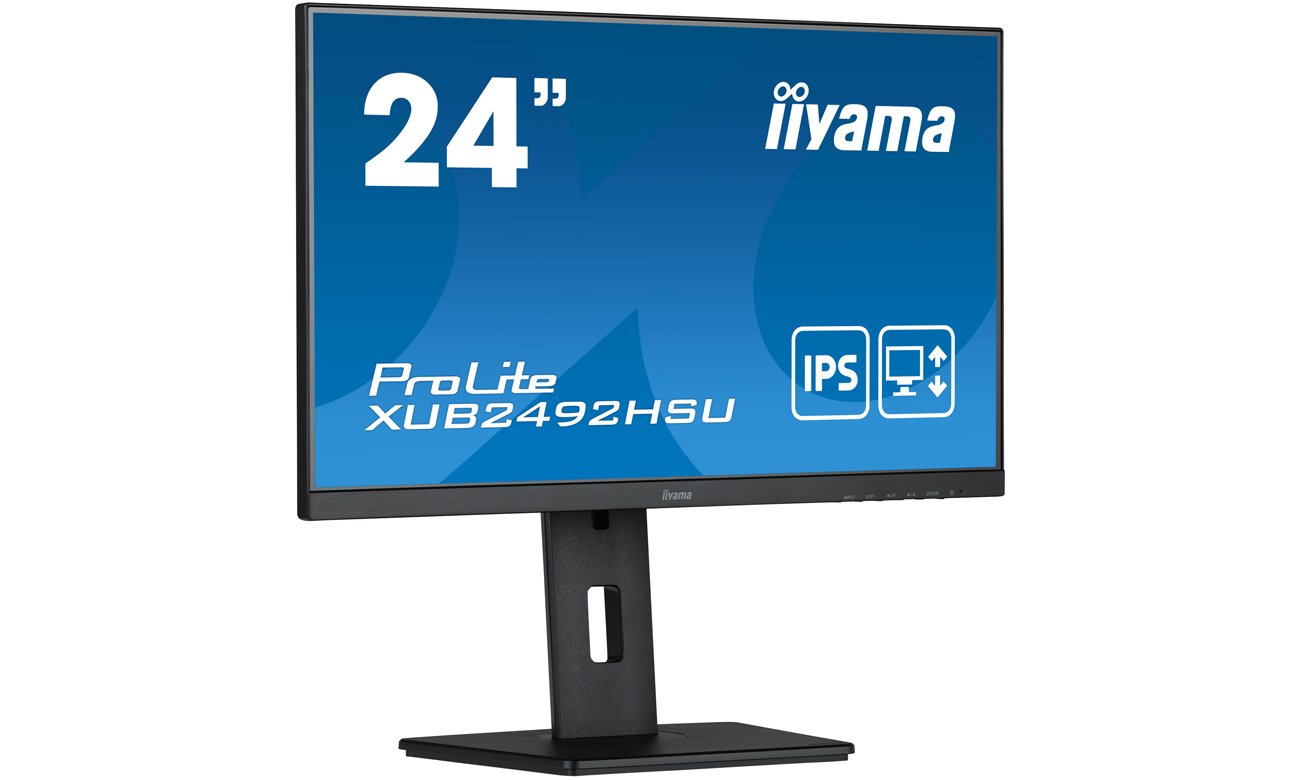 iiyama ProLite XUB2492HSU-B5 widok z przodu pod kątem