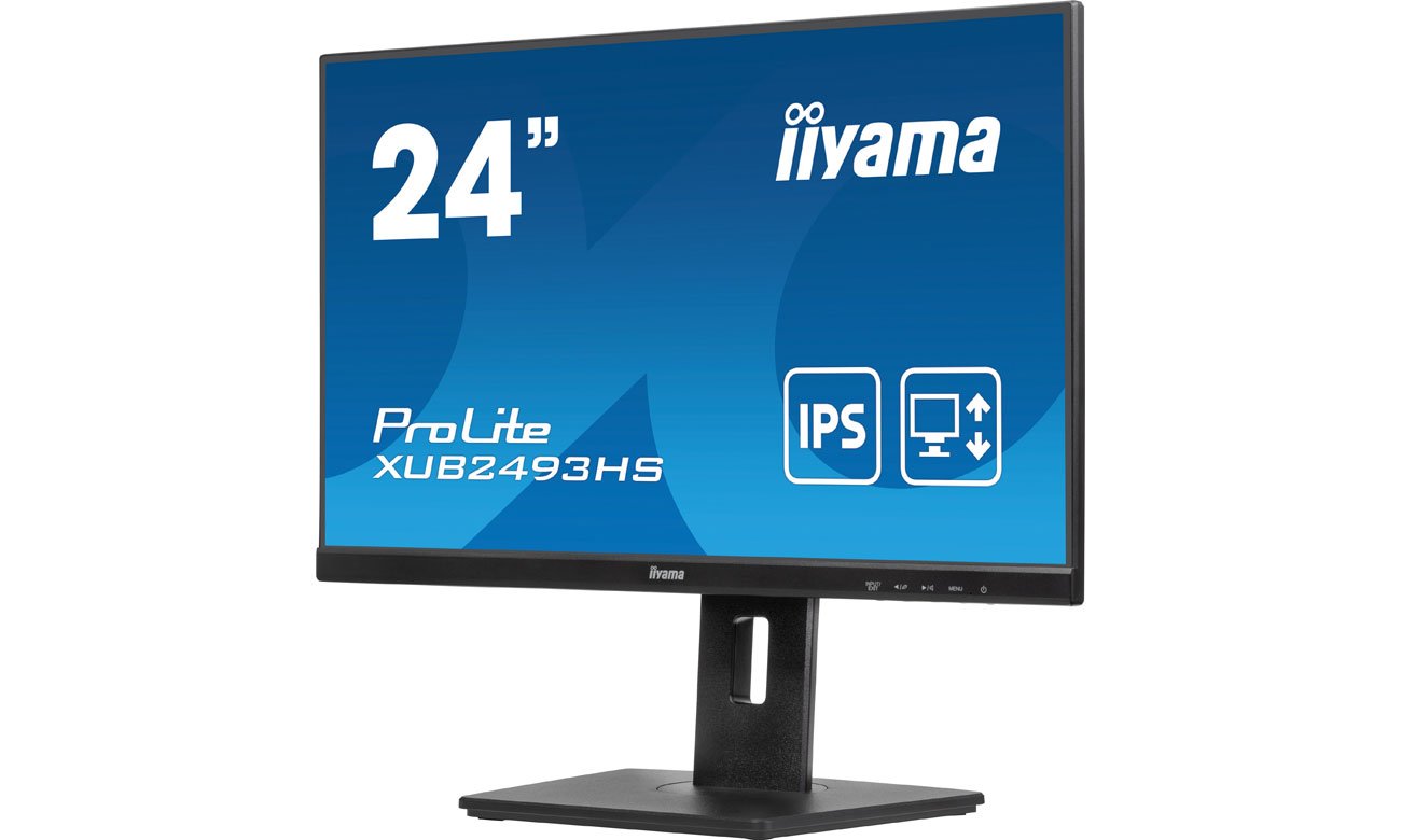 iiyama Prolite XUB2493HS-B6 widok z przodu pod kątem