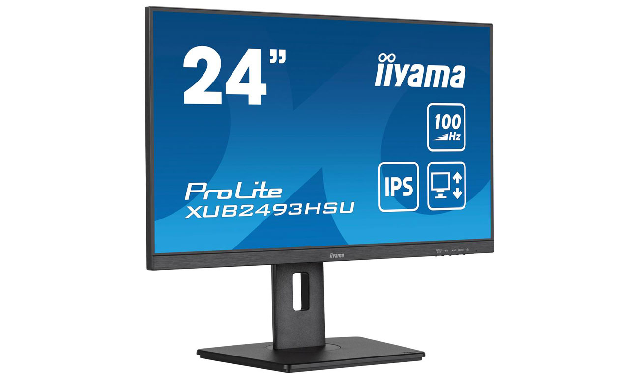 iiyama XUB2493HSU-B6 widok z przodu pod kątem