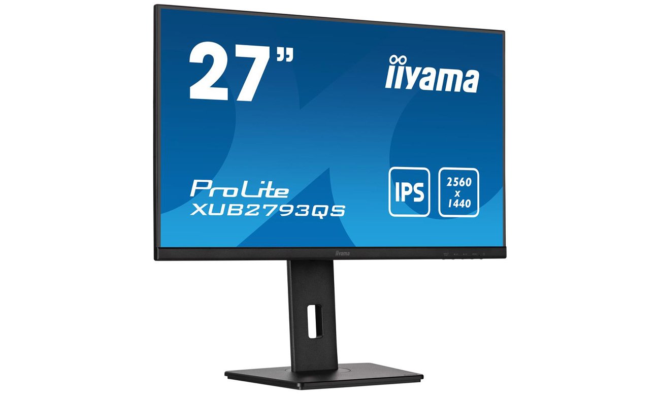 iiyama XUB2793QS-B1 widok z przodu pod kątem