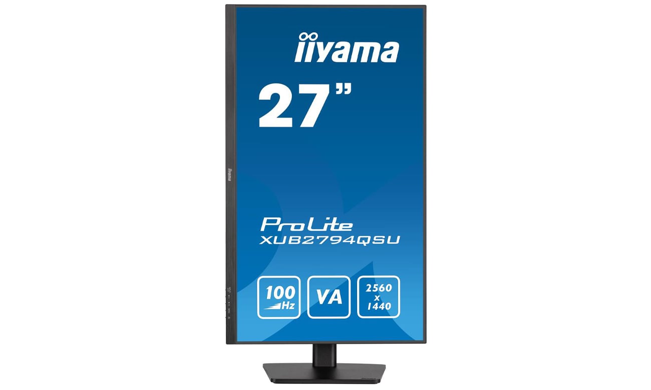 iiyama XUB2794QSU-B6 widok z przodu, PIVOT