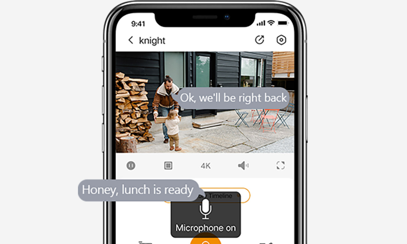 Inteligentna kamera Imou Knight 4K - Dwukierunkowa komunikacja głosowa