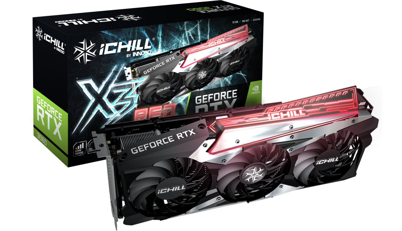 Karta graficzna NVIDIA Inno3D GeForce RTX 3060 iCHILL X3 12GB GDDR6 C30603-12D6X-1671VA39A