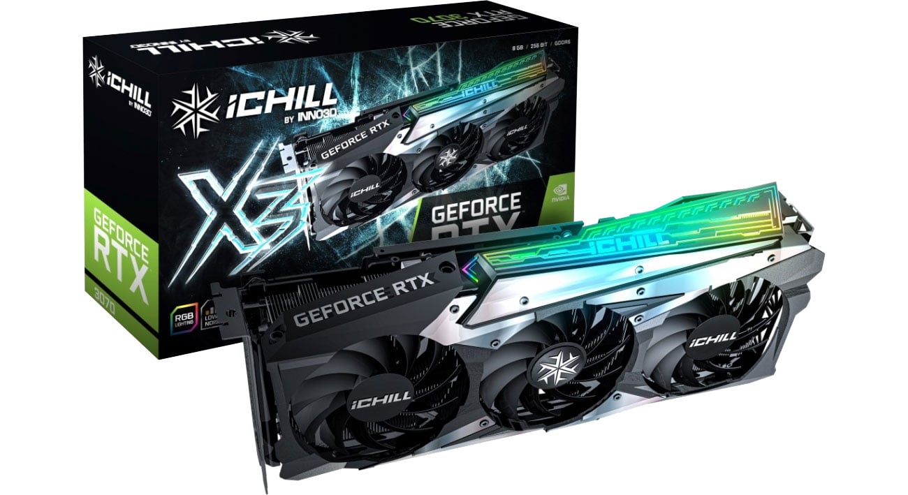 Karta graficzna NVIDIA Inno3D GeForce RTX 3070 iCHILL X3 8GB GDDR6 C30703-08D6X-1710VA38