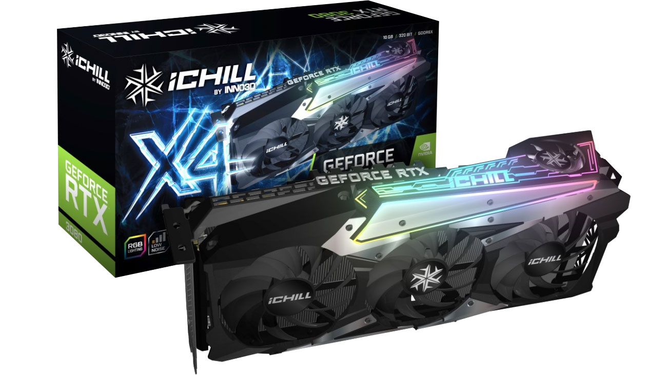 Karta graficzna NVIDIA Inno3D GeForce RTX 3080 iCHILL X4 10GB GDDR6X C30804-106XX-1810VA36