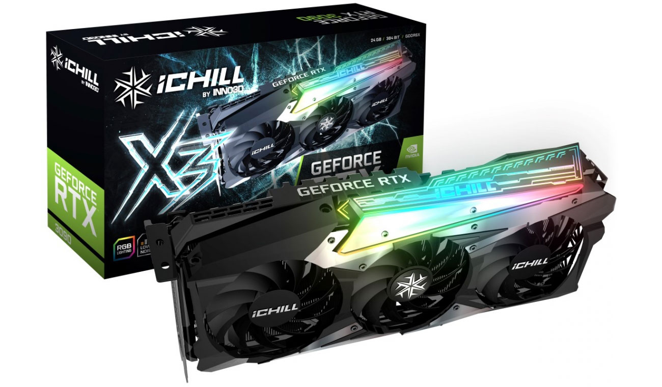 Karta graficzna NVIDIA Inno3D GeForce RTX 3090 iCHILL X3 24GB GDDR6X C30903-246XX-1880VA37