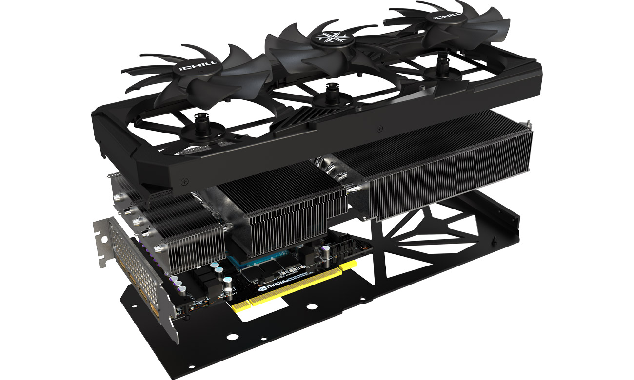Охолодження Inno3D GeForce RTX 4070 ICHILL X3