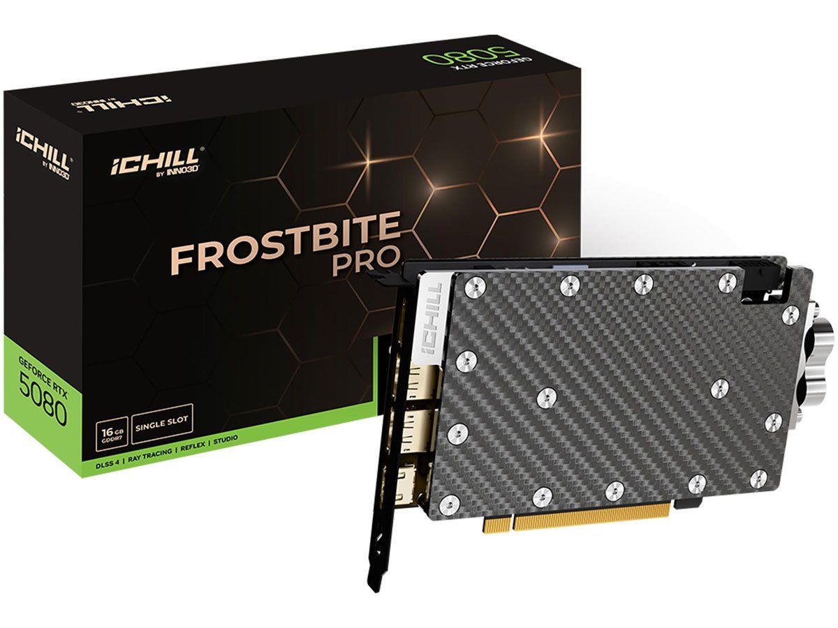Karta graficzna INNO3D GeForce RTX 5080 iChill Frostbite Pro 16GB GDDR7 DLSS4