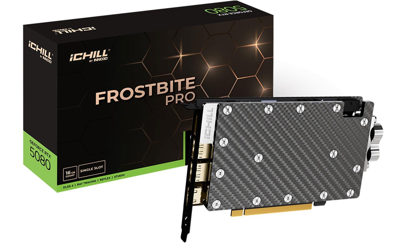 Karta graficzna INNO3D GeForce RTX 5080 iChill Frostbite Pro 16GB GDDR7 DLSS4