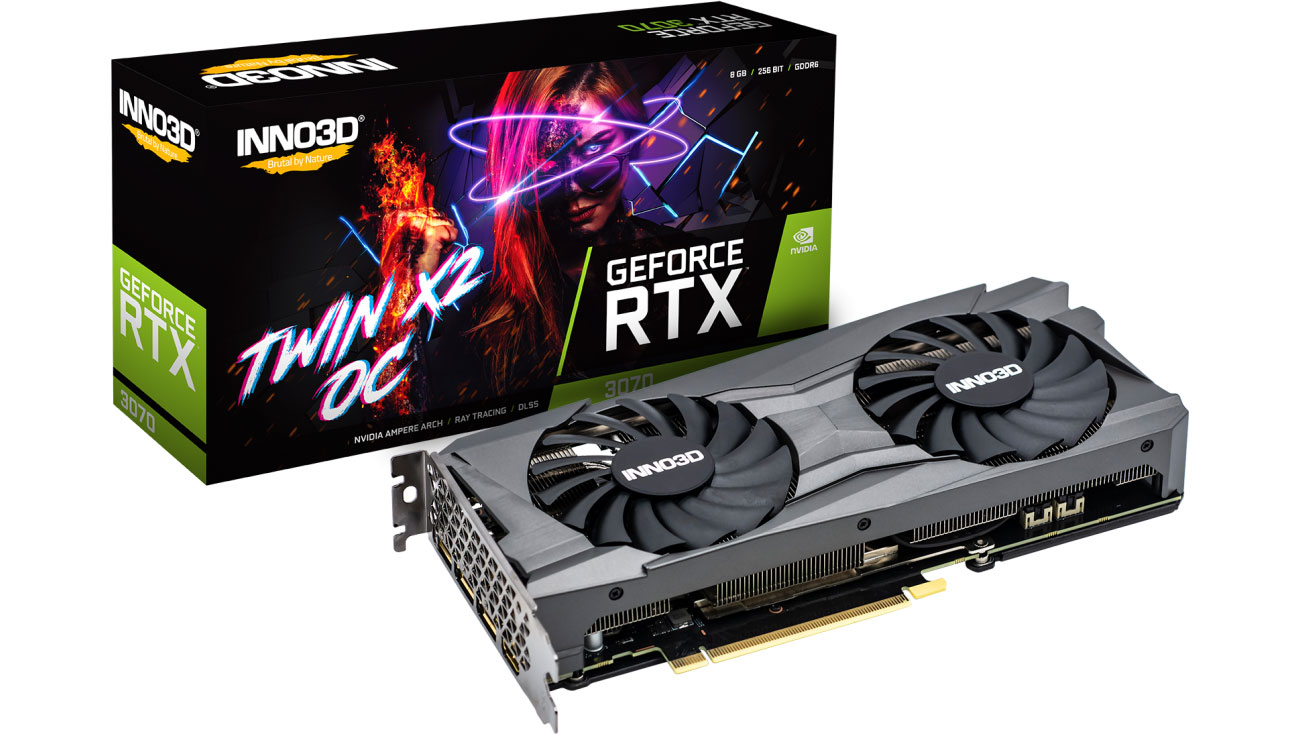 Karta graficzna NVIDIA Inno3D GeForce RTX 3070 Twin X2 OC 8GB GDDR6 N30702-08D6X-1710VA32L