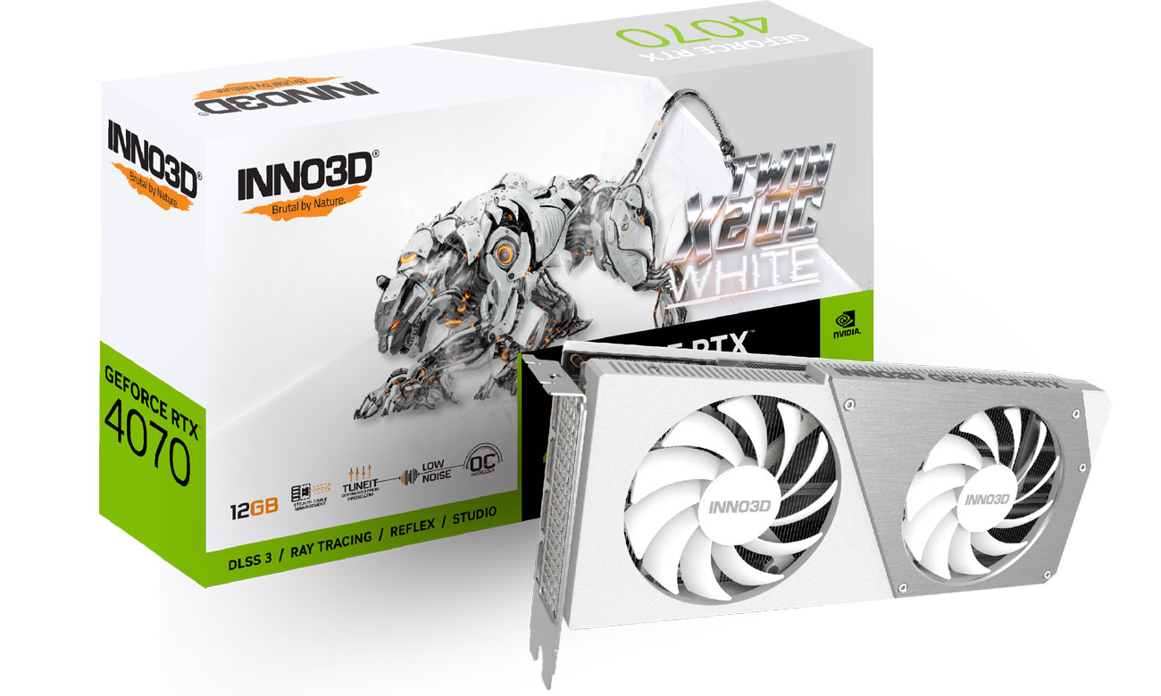 Inno3D GeForce RTX 4070 Twin X2 OC WHITE STEALTH 12 GB GDDR6X