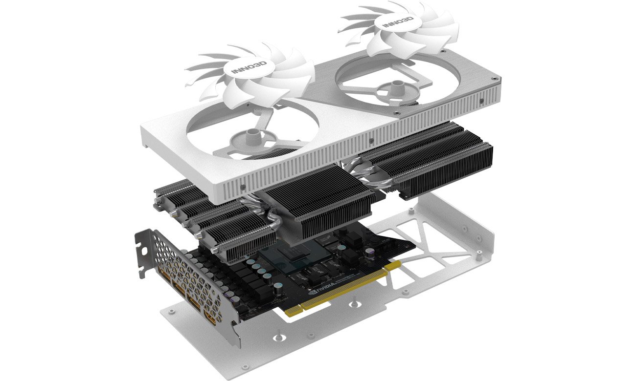 Inno3D GeForce RTX 4070 X2 OC WHITE Chłodzenie