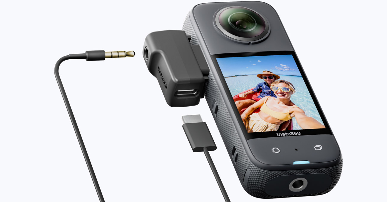 Adapter mikrofonowy Insta360 porty