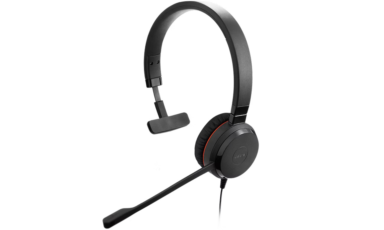 Zestaw słuchawkowy Jabra Evolve 20 Mono USB-C MS - Widok od przodu pod kątem