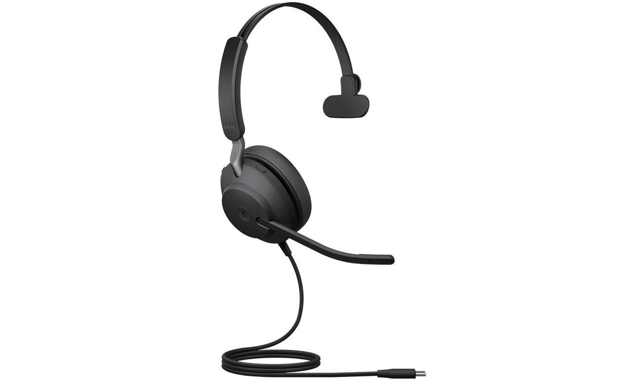 Zestaw słuchawkowy Jabra Evolve2 40 SE USB-C Mono UC - Widok od przodu pod kątem