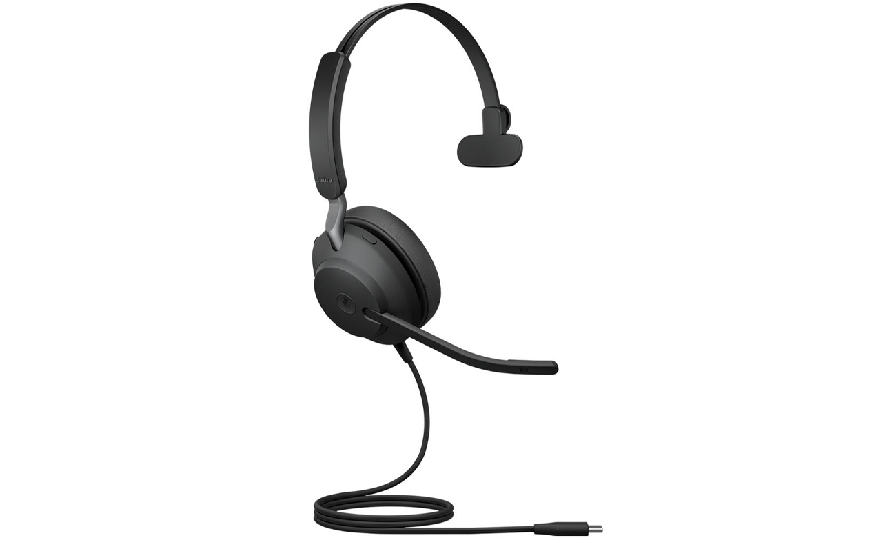 Zestaw słuchawkowy Jabra Evolve2 40 SE USB-C Mono MS - Widok od przodu pod kątem