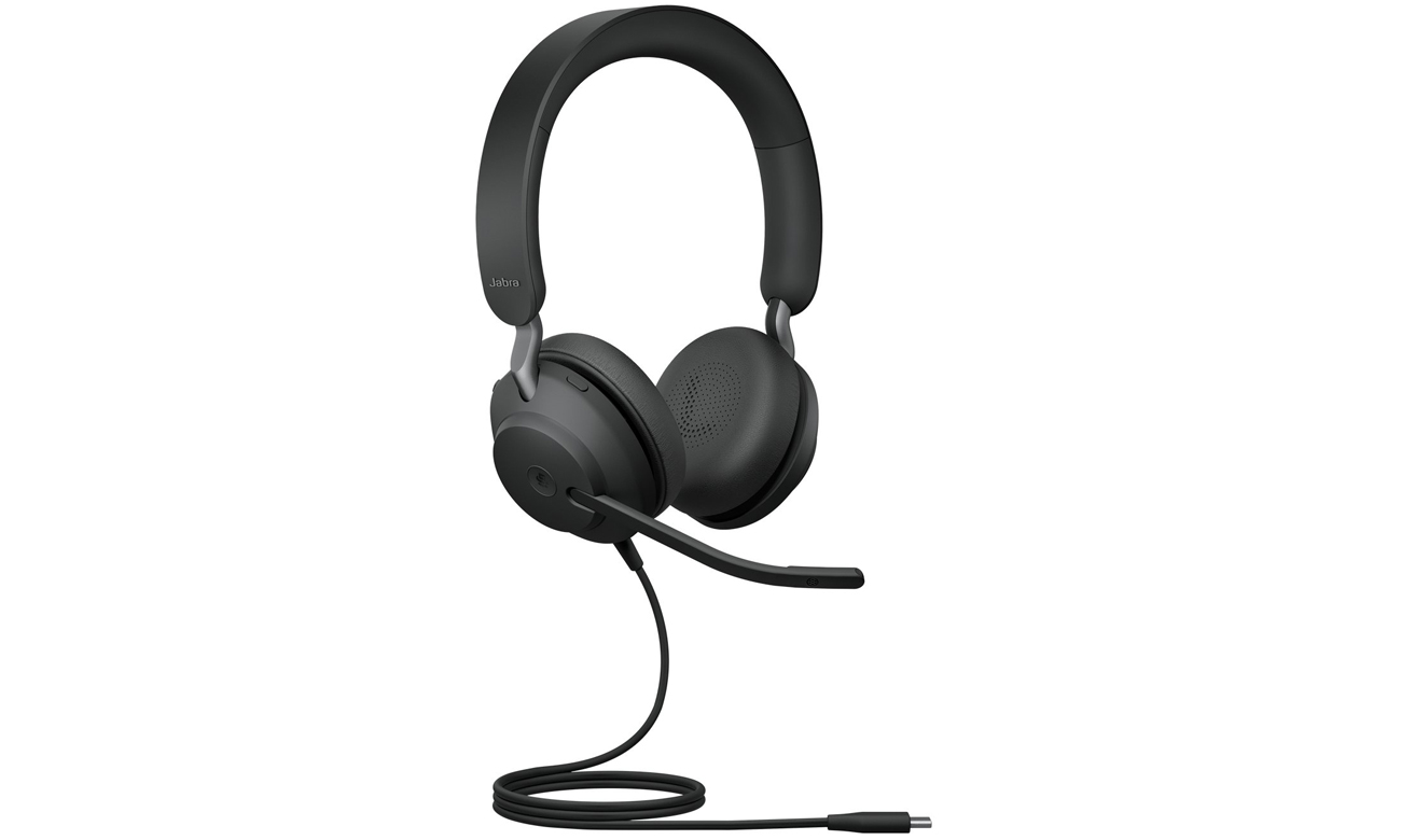 Zestaw słuchawkowy Jabra Evolve2 40 SE USB-C Stereo MS - Widok od przodu pod kątem