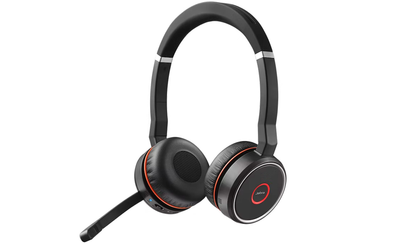 Zestaw słuchawkowy Jabra Evolve 75 Stereo SE MS - Widok od przodu pod kątem