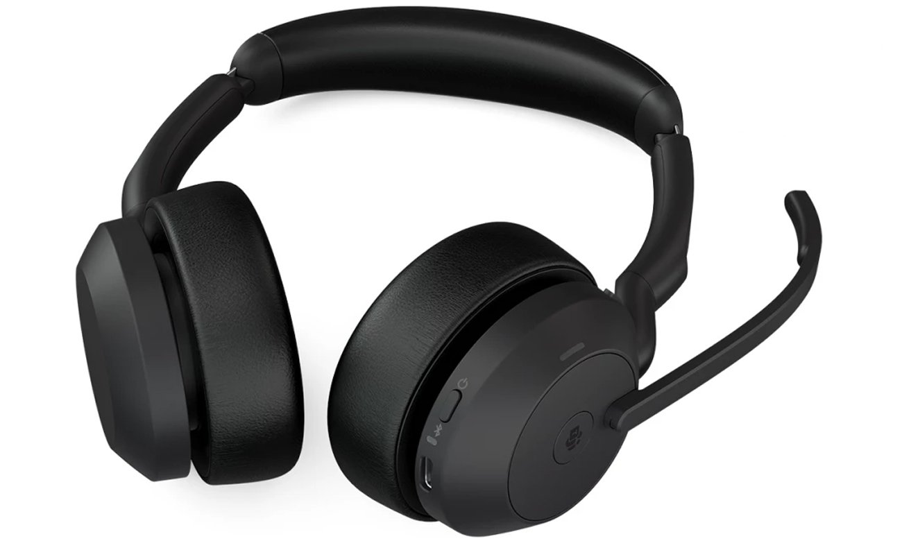 Zestaw słuchawkowy Jabra Evolve2 55 USB-C Stereo MS - Widok od dołu pod kątem