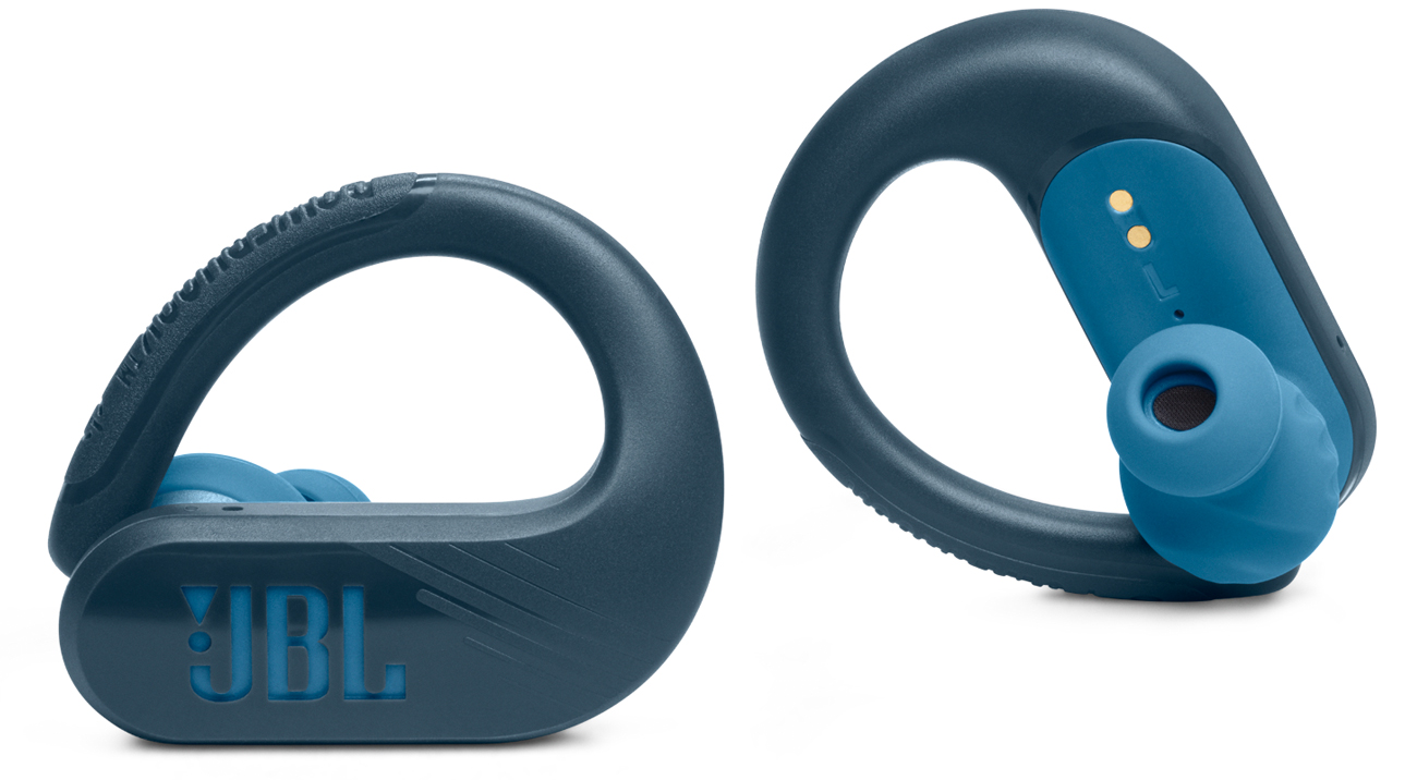 Słuchawki bezprzewodowe JBL Endurance PEAK 3 Niebieskie - Widok lewej i prawej słuchawki